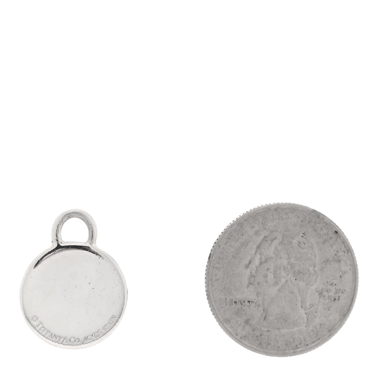 Sterling Silver Enamel 1837 Round Charm Blue