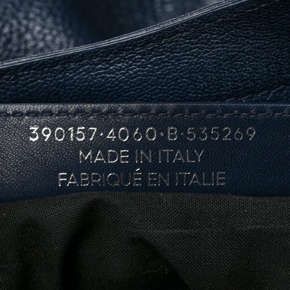 Balenciaga Chevre Silver Metallic Edge Hardware Velo Bleu Nuit Dark Sea 6 of 8