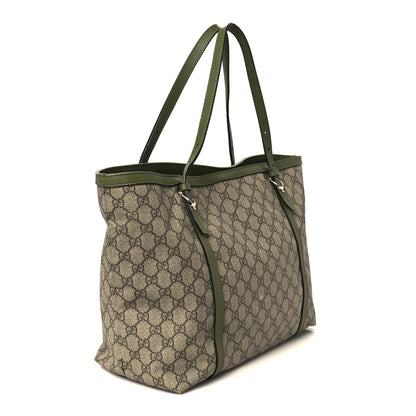 Gucci GG Supreme Monogram Medium Nice Tote Green 3 of 16