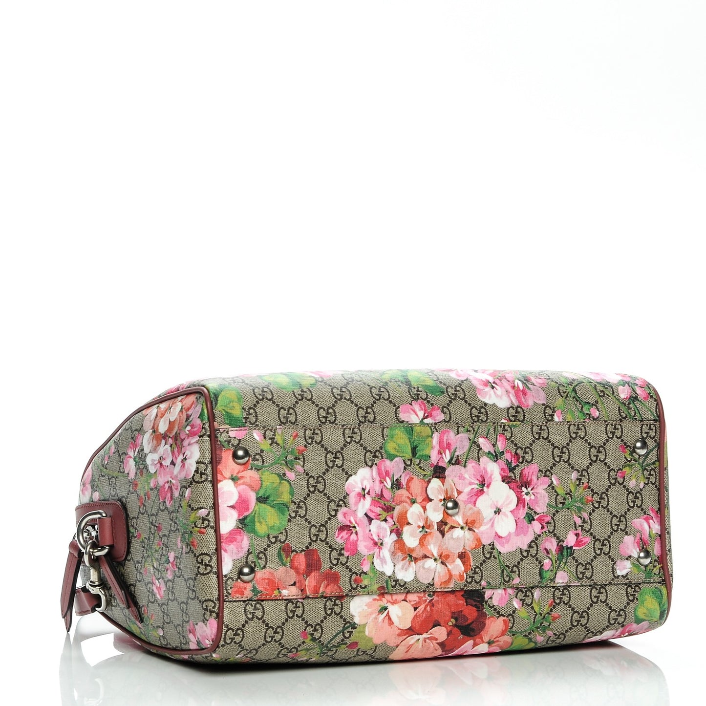 GG Supreme Monogram Blooms Medium Boston Beige Multicolor Dry Rose