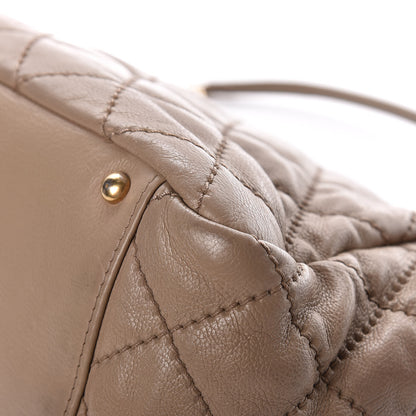 Chanel Calfskin Quilted Retro Chain Accordion Flap Beige 12 of 13