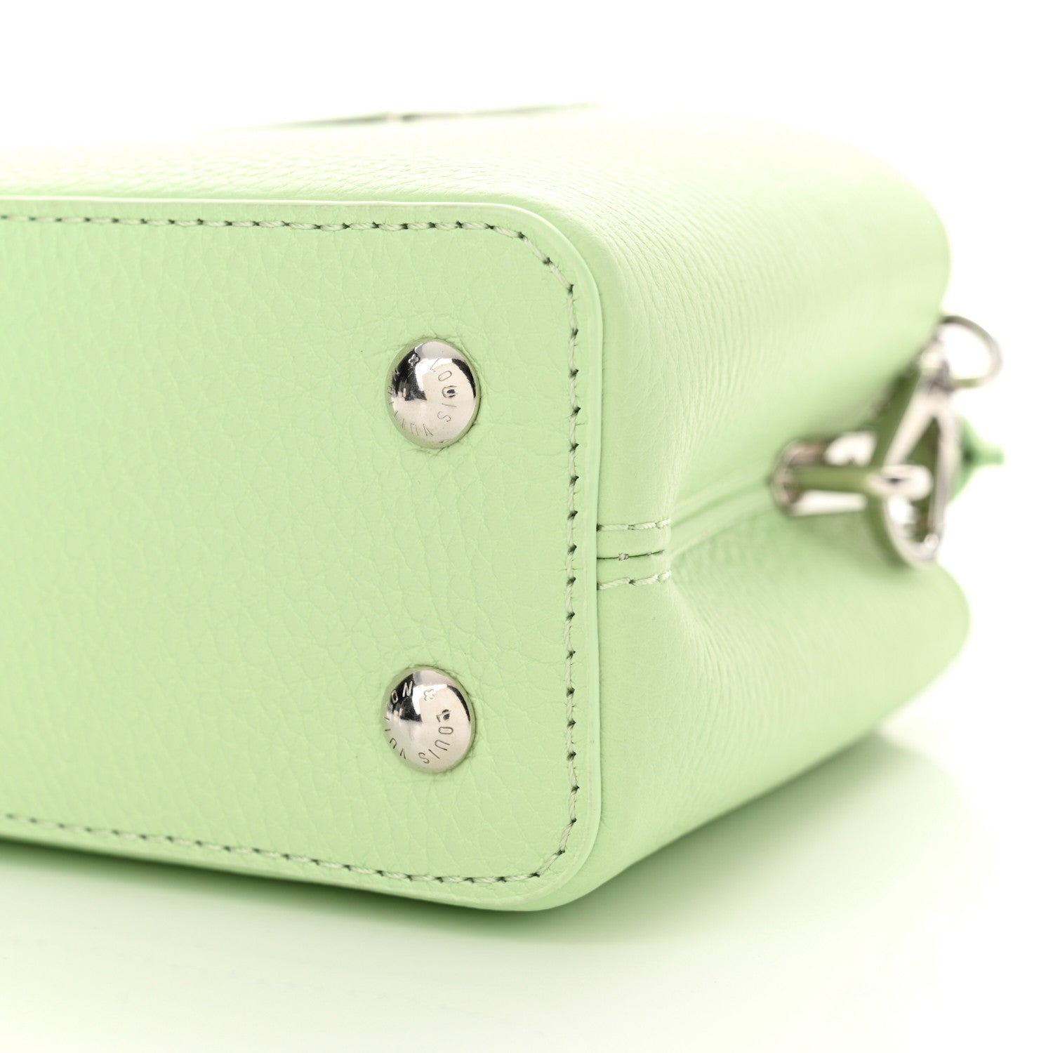 Louis Vuitton Taurillon Mini Capucines Spring Green 9 of 9