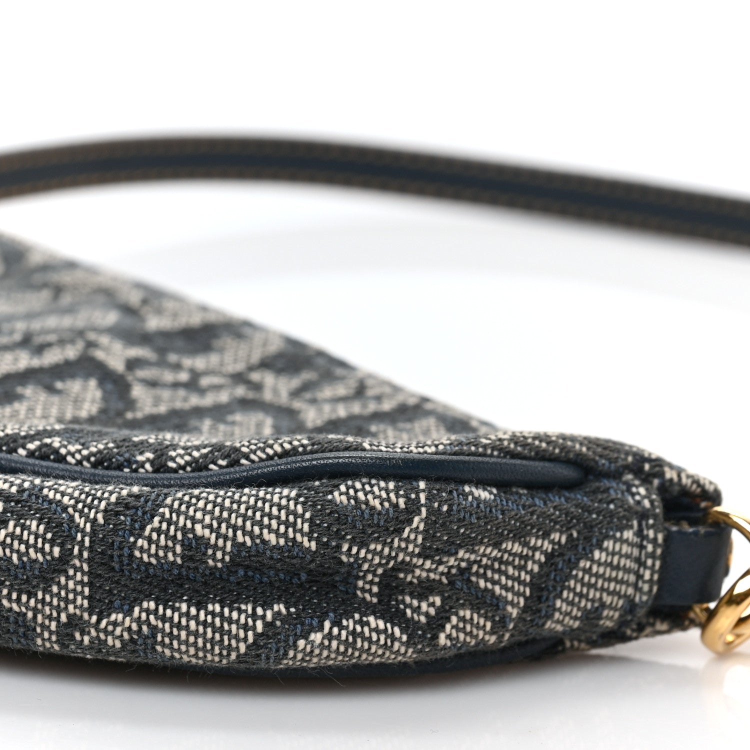 Christian Dior Monogram Mini Saddle Pochette Navy 8 of 8