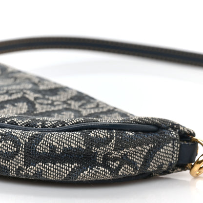 Christian Dior Monogram Mini Saddle Pochette Navy 8 of 8