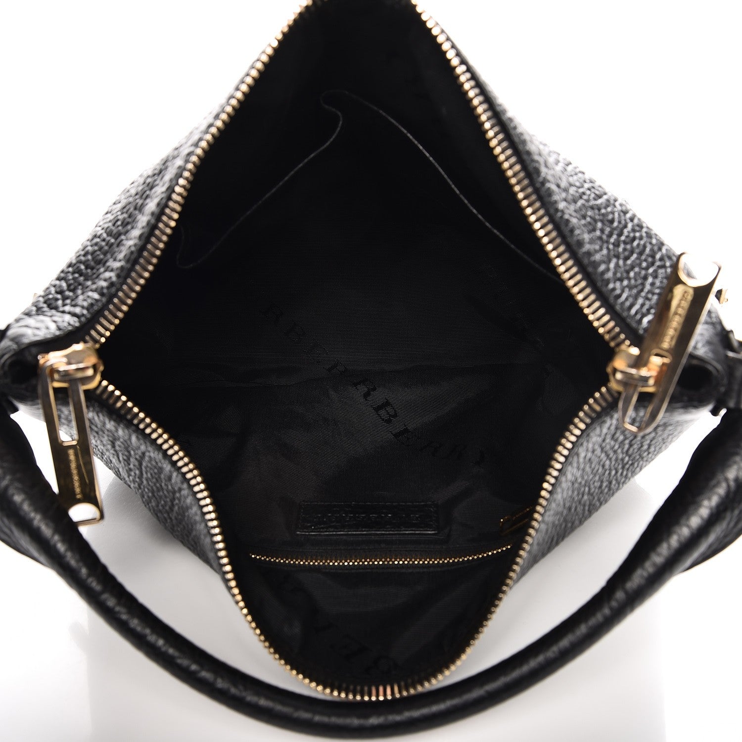 Burberry Signature Grain Calfskin Medium Hobo Black 5 of 9