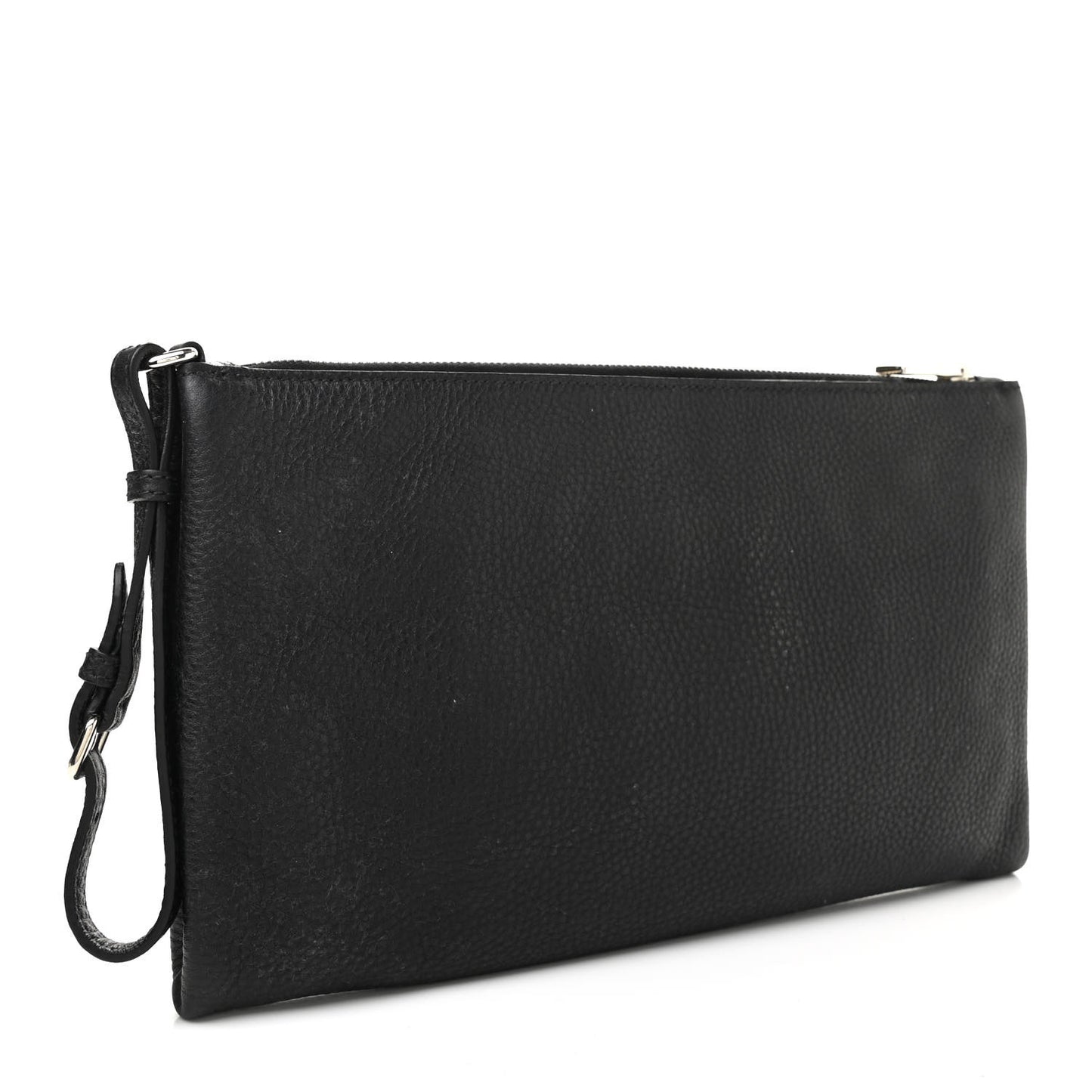 Vitello Daino Clutch Black