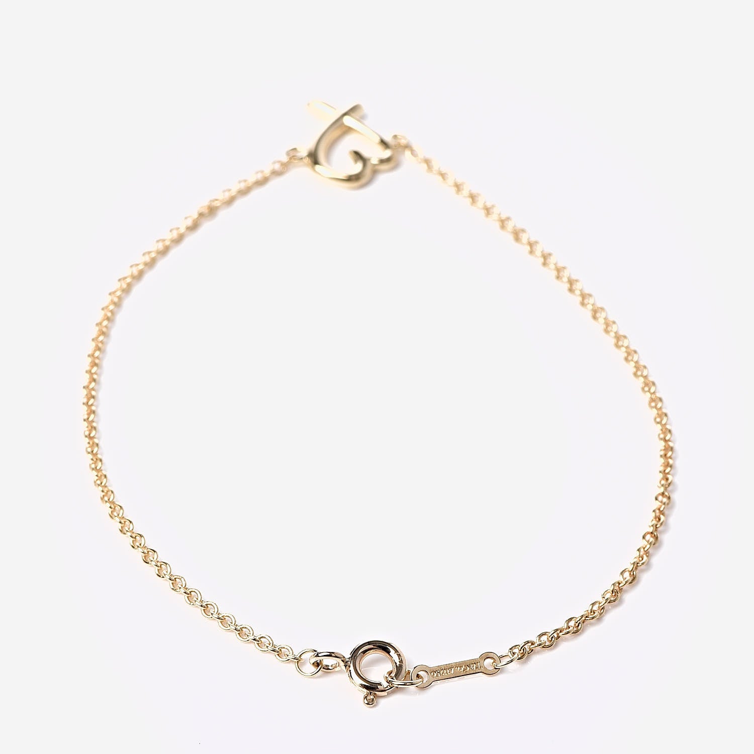 Tiffany 18K Yellow Gold Paloma Picasso Loving Heart Bracelet 3 of 5