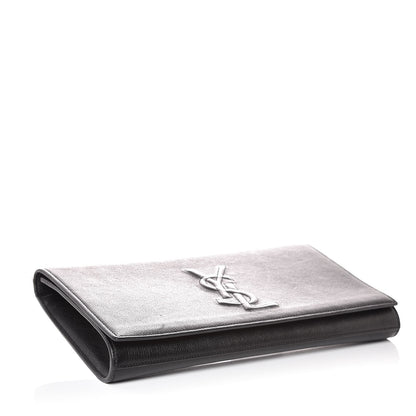 Saint Laurent Calfskin Monogram Large Belle De Jour Clutch Black 4 of 6