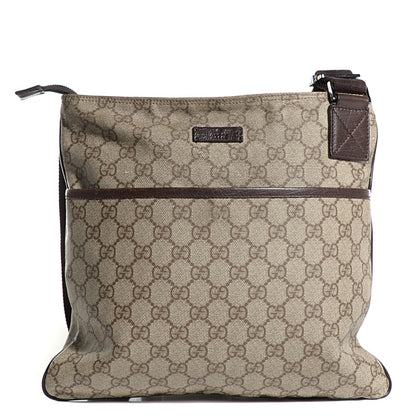 Gucci GG Plus Monogram Medium Flat Messenger Bag Dark Brown 1 of 7