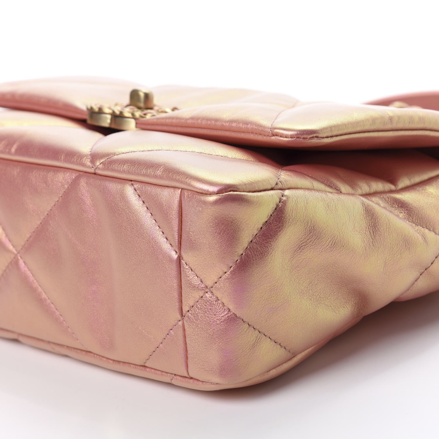 Chanel Iridescent Calfskin Quilted Medium 19 Flap Pink 7 of 10