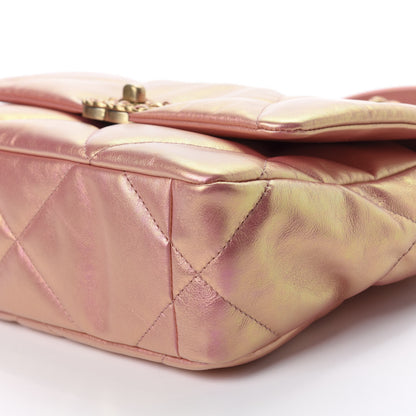 Chanel Iridescent Calfskin Quilted Medium 19 Flap Pink 7 of 10
