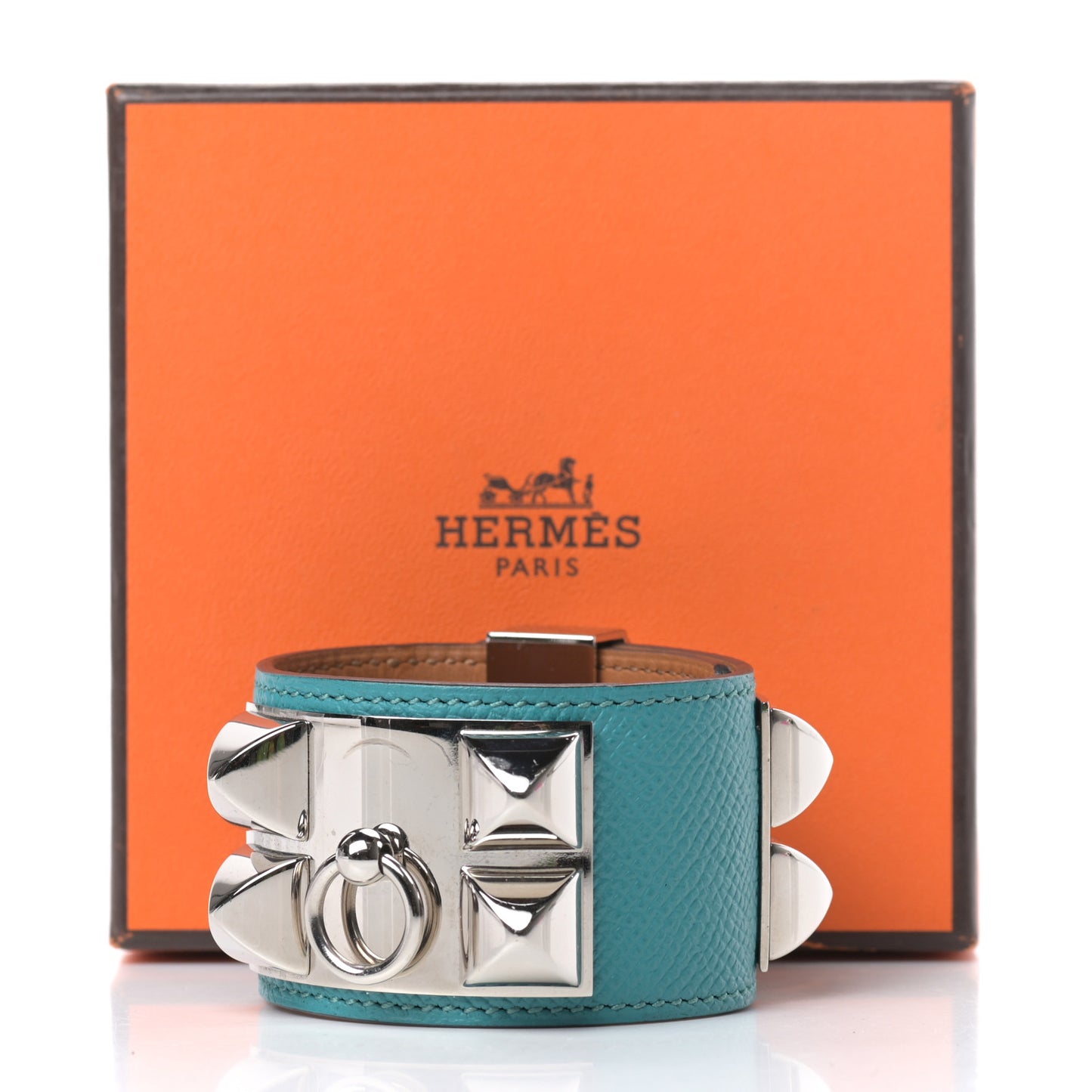 Epsom Collier de Chien CDC Bracelet S Bleu Paon