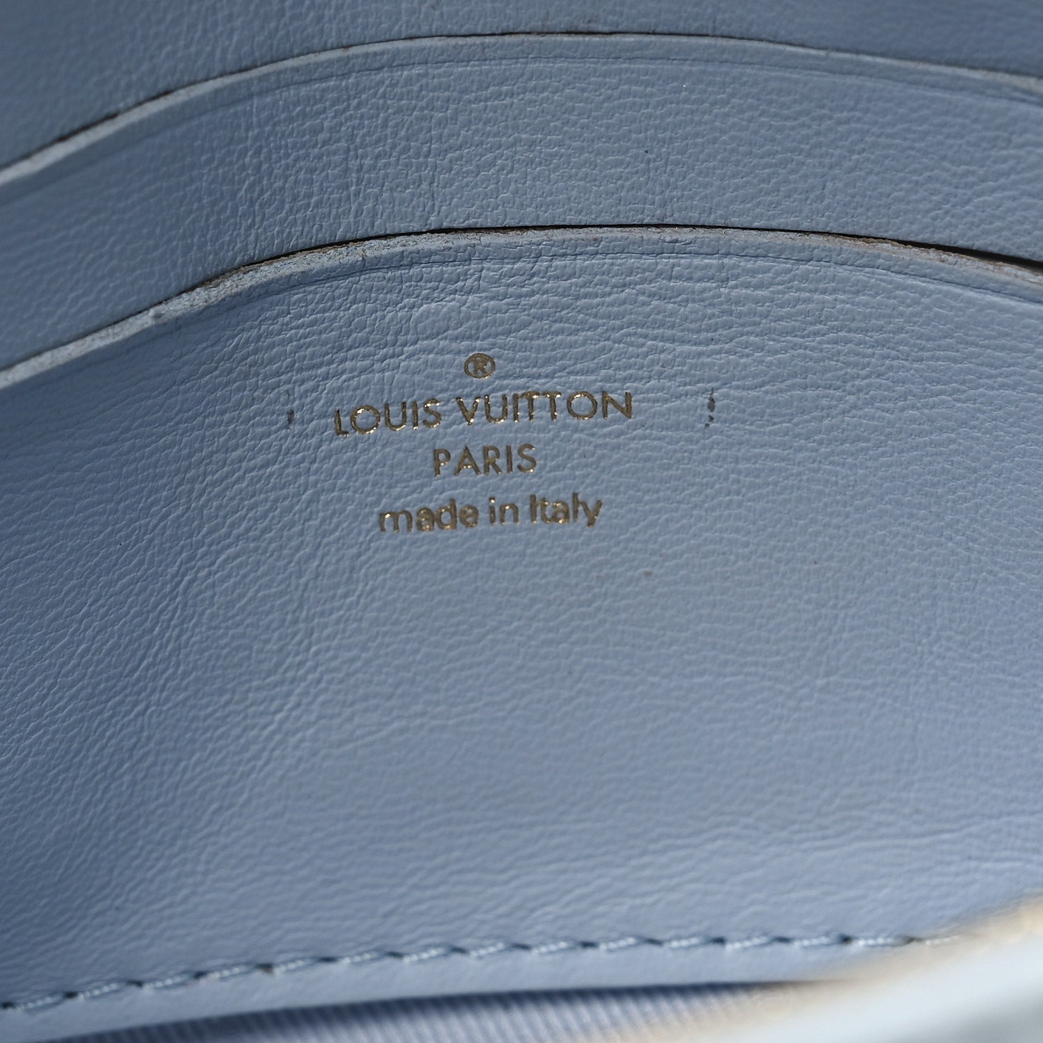 Louis Vuitton Calfskin Bubblegram Wallet On Strap Ice Blue 6 of 15