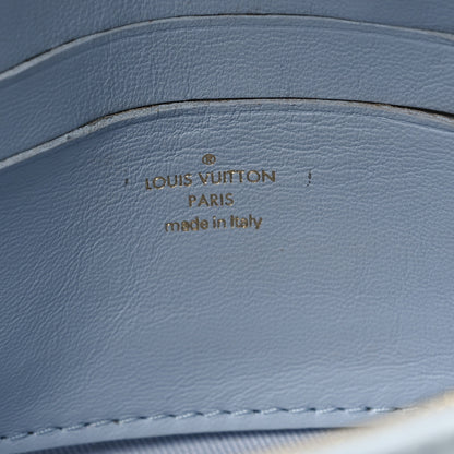 Louis Vuitton Calfskin Bubblegram Wallet On Strap Ice Blue 6 of 15