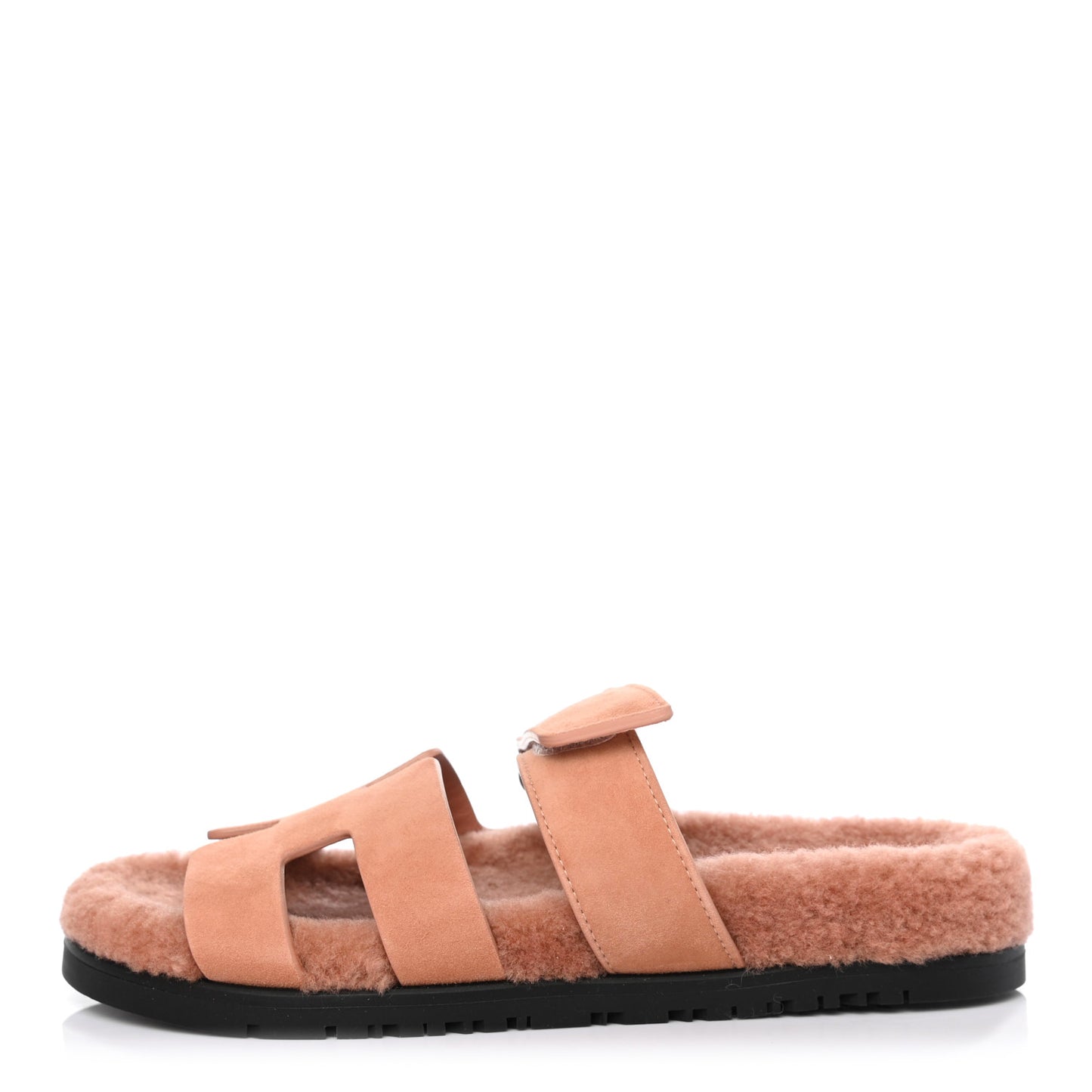 Suede Goatskin Woolskin Womens Chypre Sandals 37.5 Rose Aube