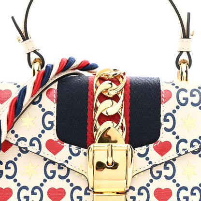 Gucci Calfskin Valentine's Day Exclusive Mini Sylvie Top Handle Bag Ivory 8 of 10