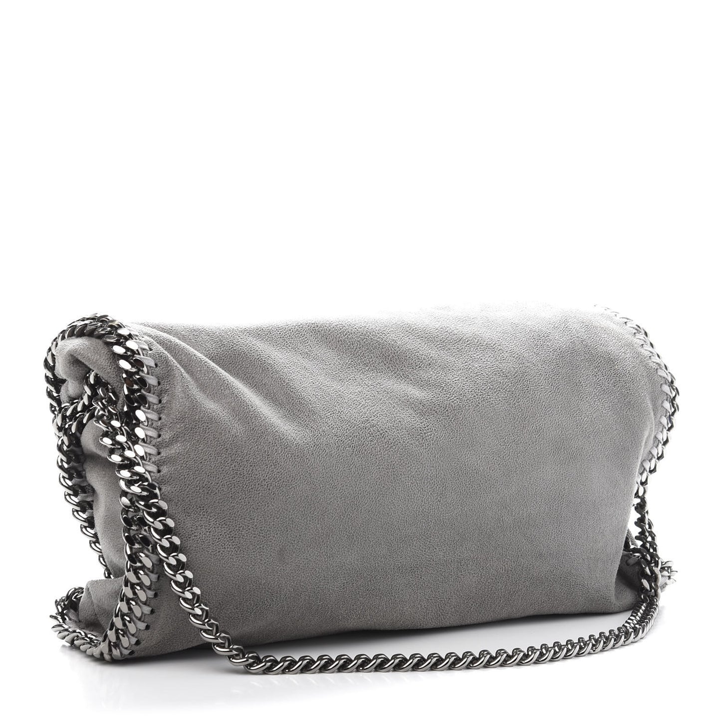 Shaggy Deer Falabella Fold Over Tote Grey