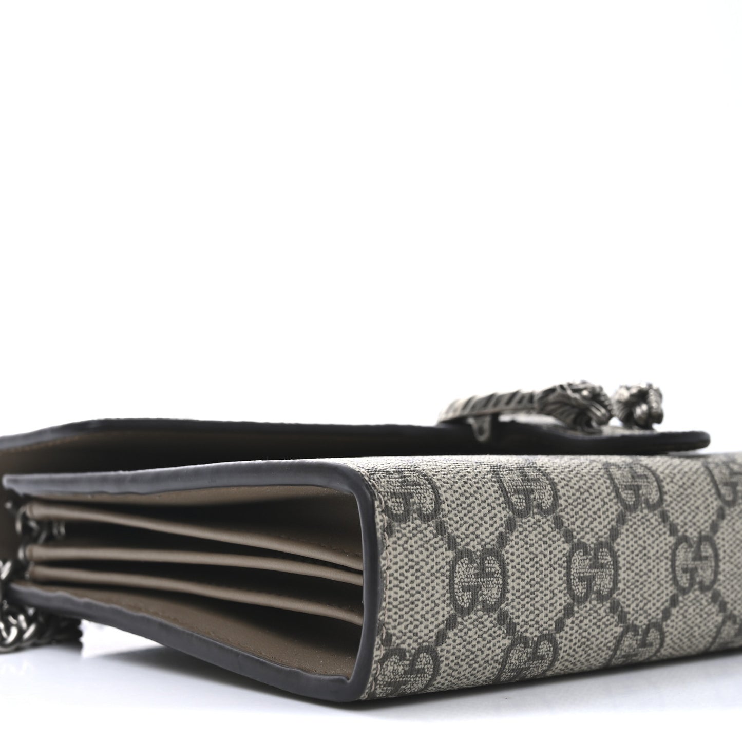 GG Supreme Monogram Mini Dionysus Chain Wallet Beige Taupe