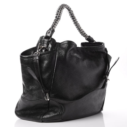 Prada Cervo Lux Chain Shoulder Bag Nero Black 3 of 7