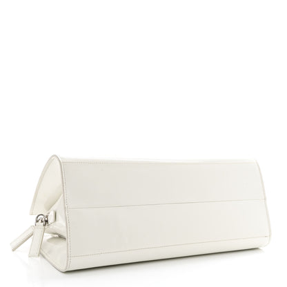 Prada Spazzolato Architectural Line Horizontal Bag White 4 of 10