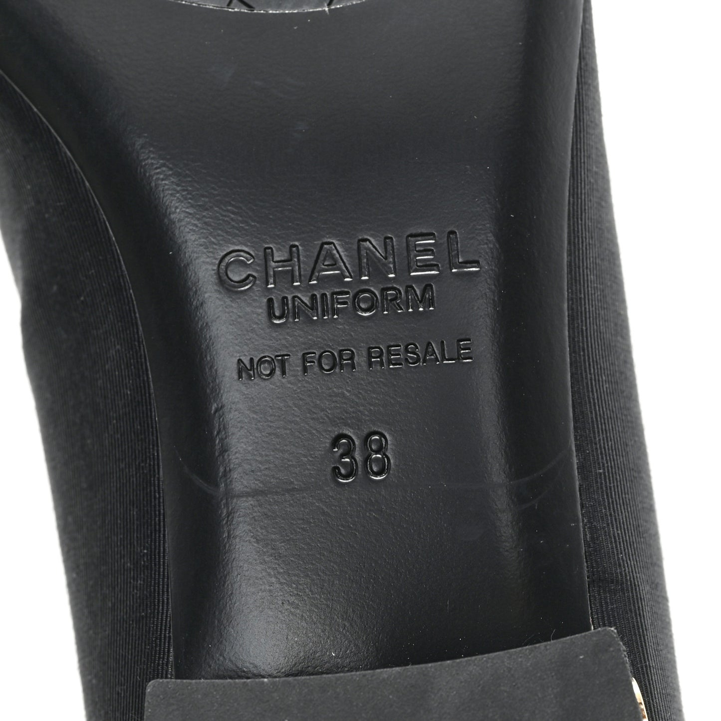 Grosgrain Cap Toe Uniform Ballerina Flats 38 Black