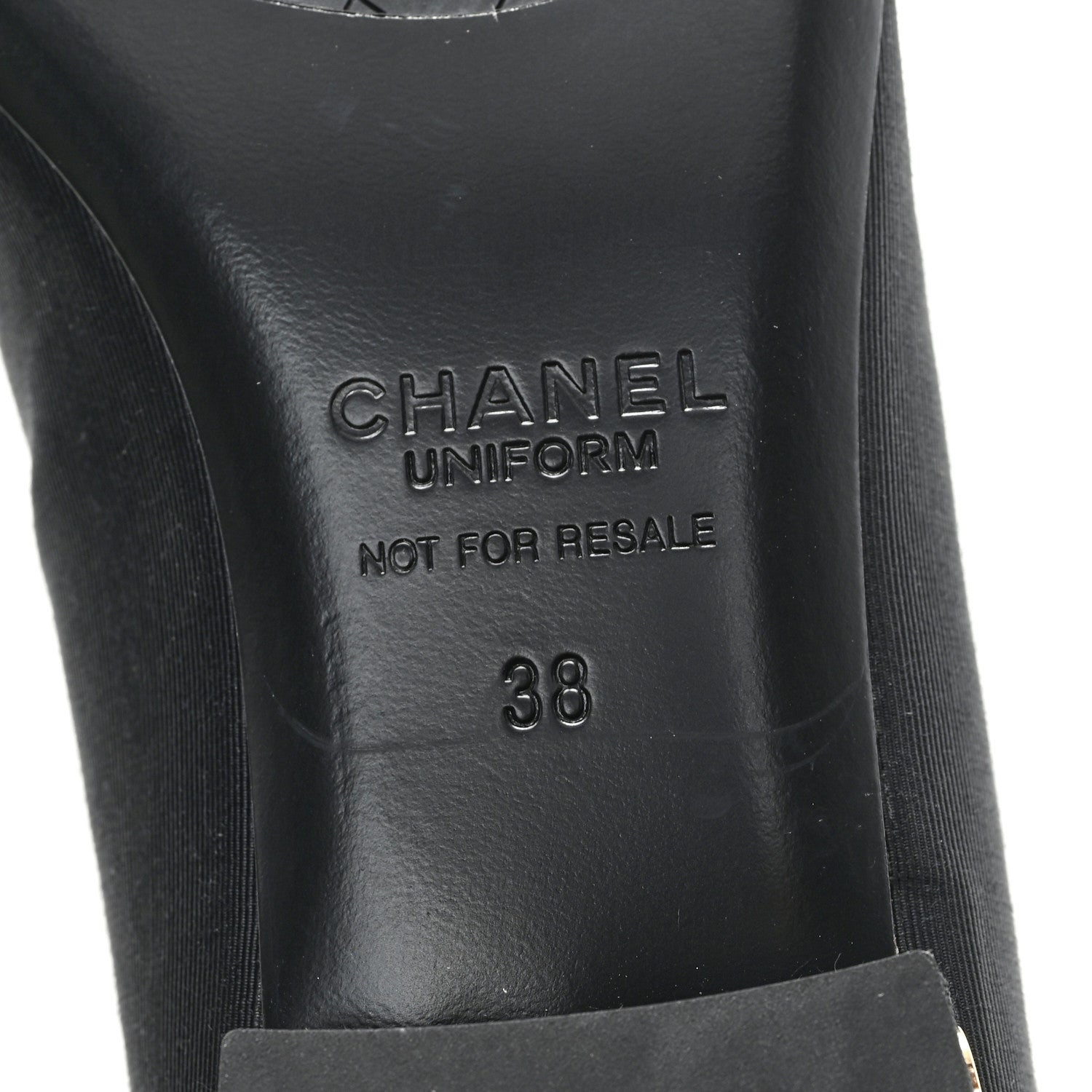Chanel Grosgrain Cap Toe Uniform Ballerina Flats 38 Black 7 of 10