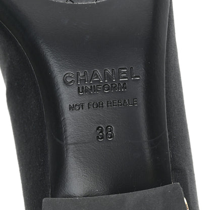 Chanel Grosgrain Cap Toe Uniform Ballerina Flats 38 Black 7 of 10