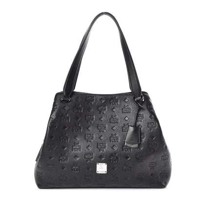 MCM Calfskin Ottomar Monogram Essential Hobo Black 1 of 9