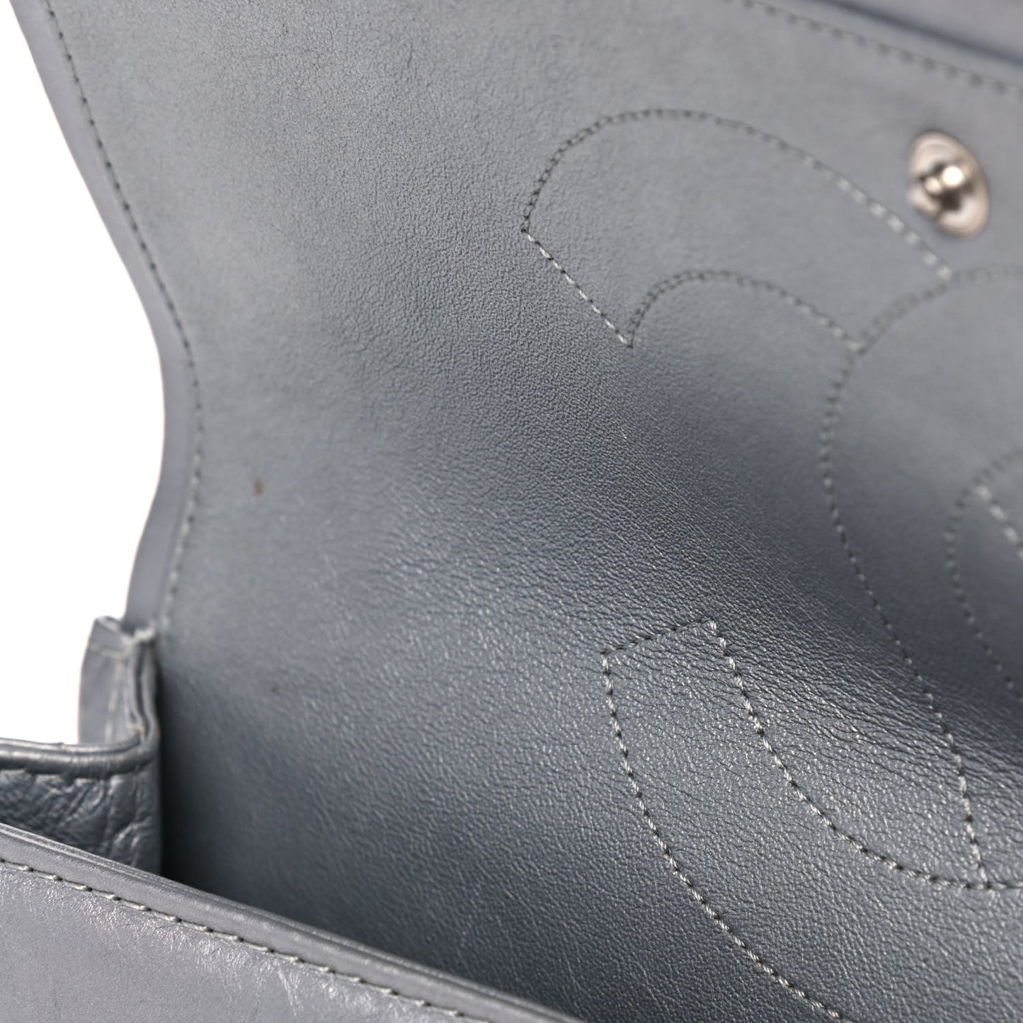 Metallic Aged Calfskin Quilted 2.55 Reissue 227 Flap Silver