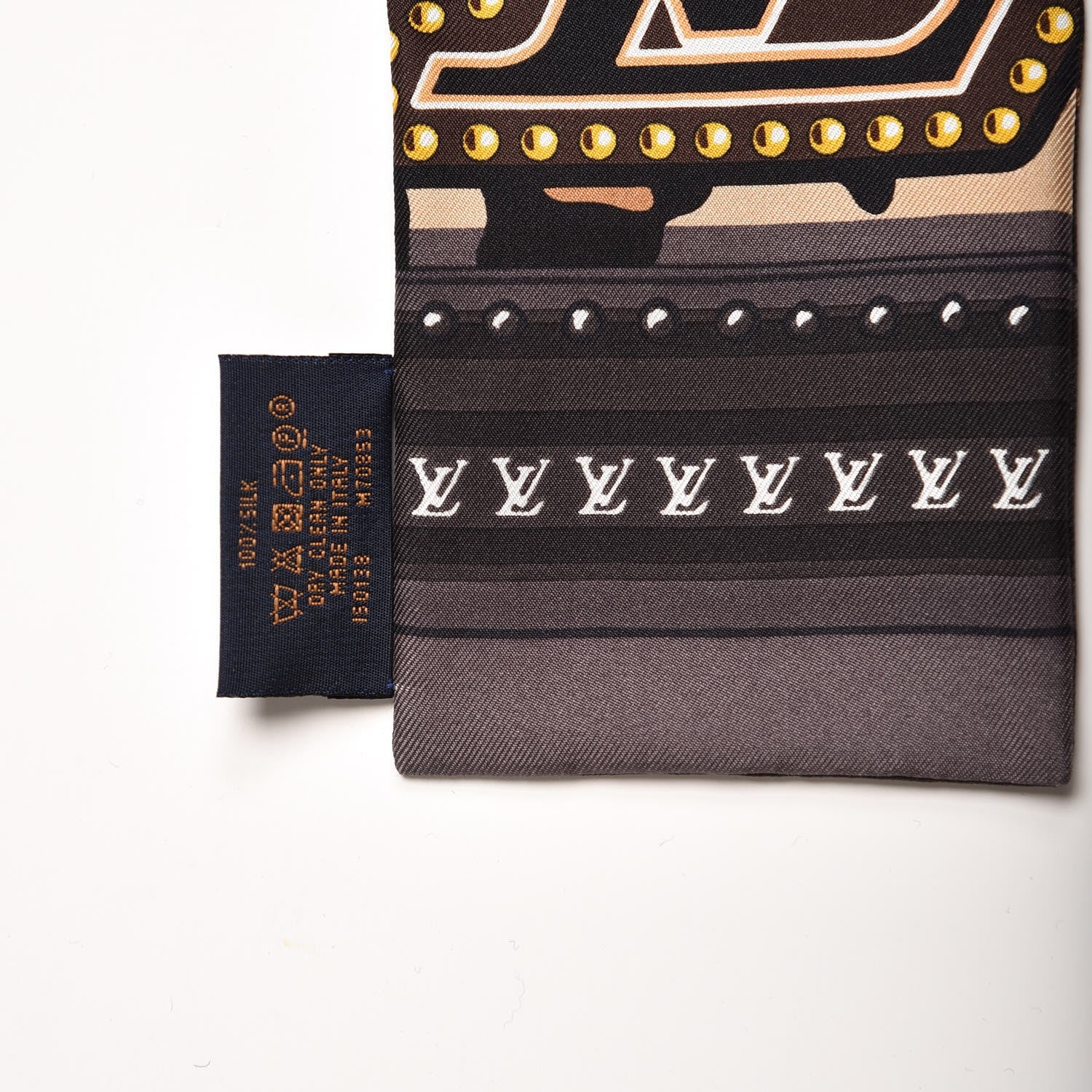Louis Vuitton Silk Monogram LV World Bandeau Brown 4 of 5
