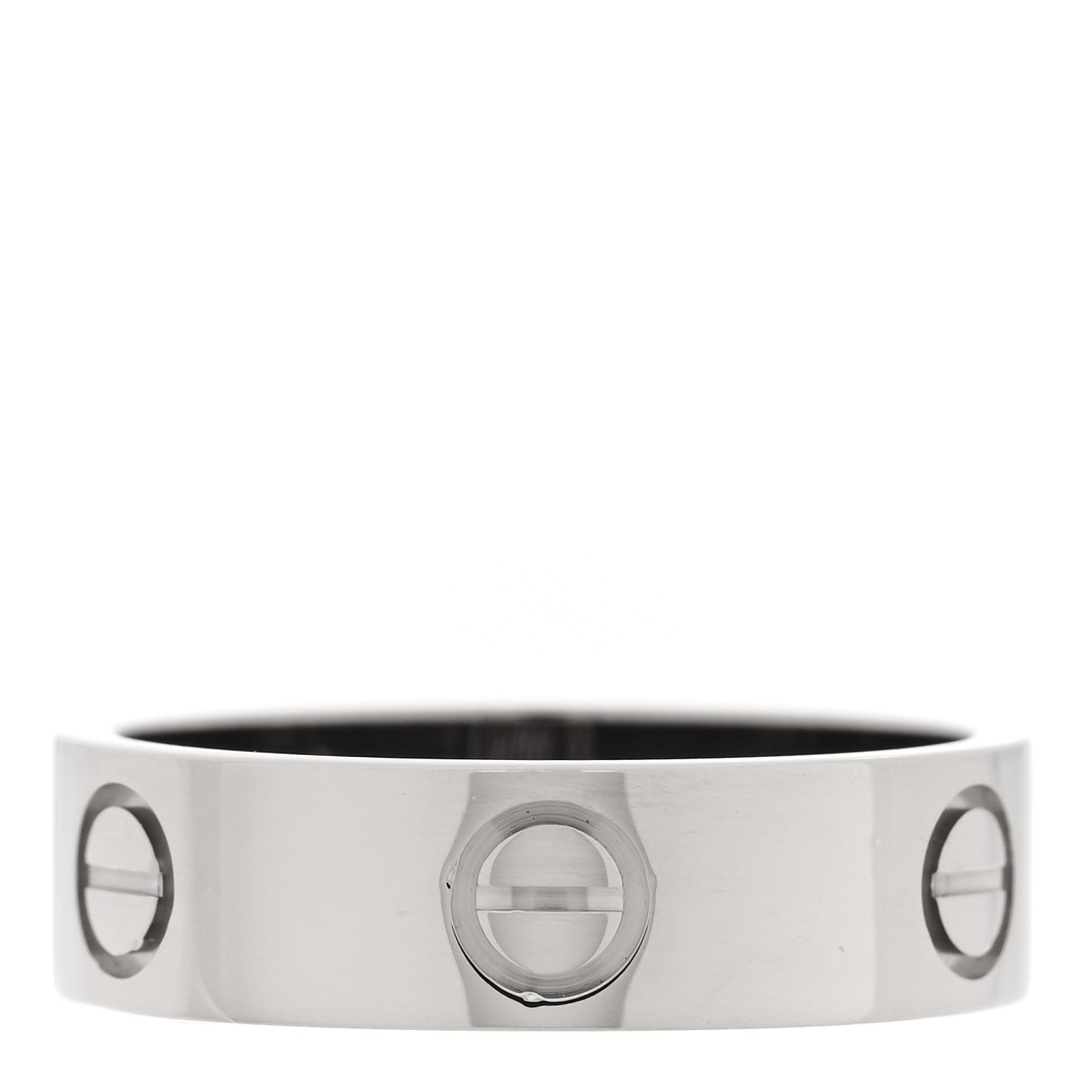 Cartier 18K White Gold 5.5mm LOVE Ring 55 7.25 3 of 5