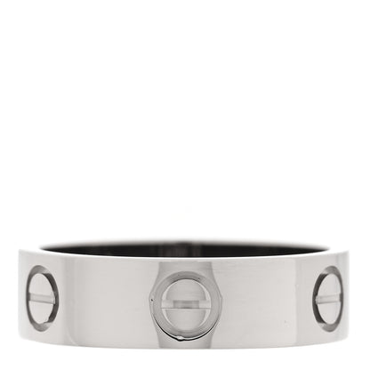 Cartier 18K White Gold 5.5mm LOVE Ring 55 7.25 3 of 5