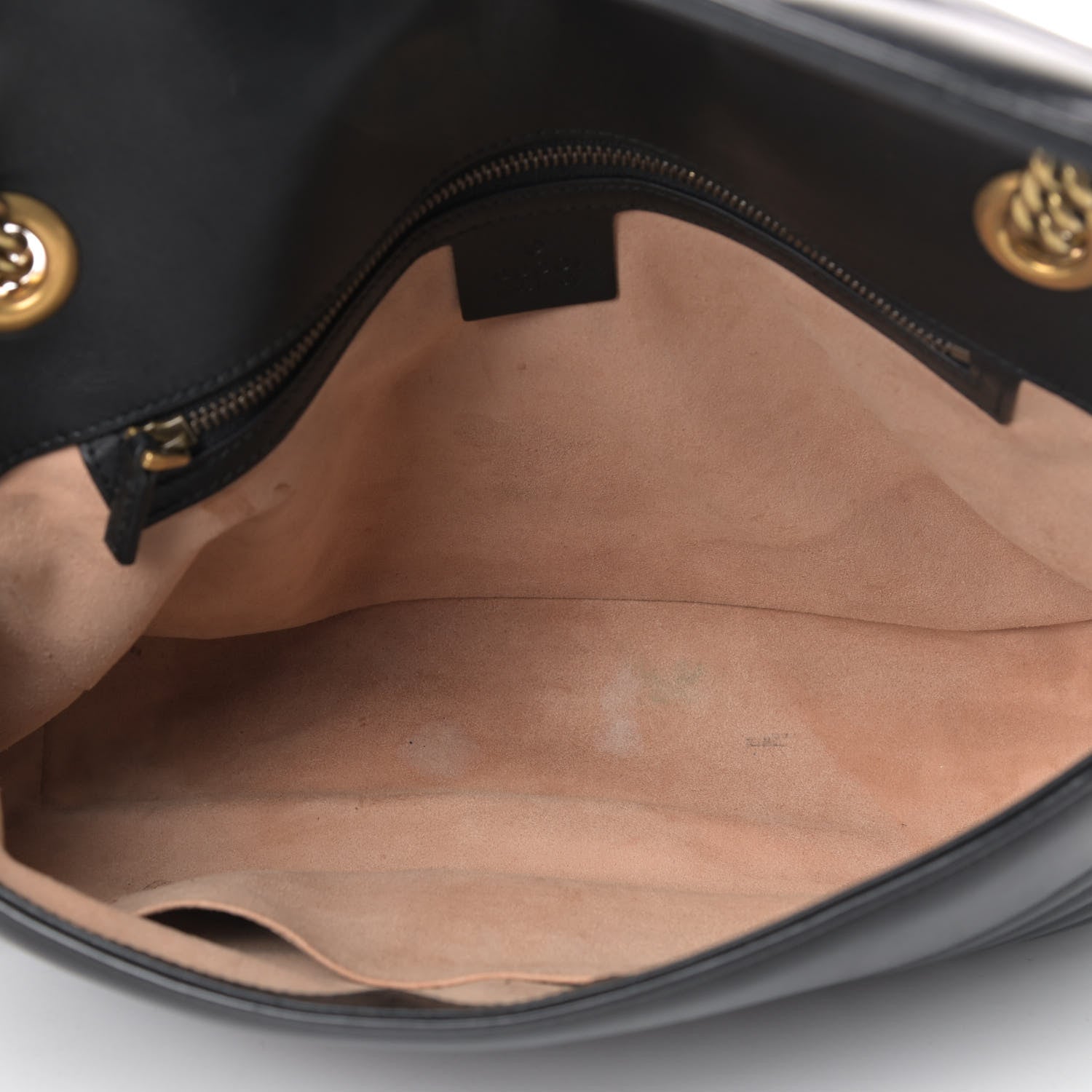 Gucci Calfskin Matelasse Medium GG Marmont Shoulder Bag Black 4 of 10