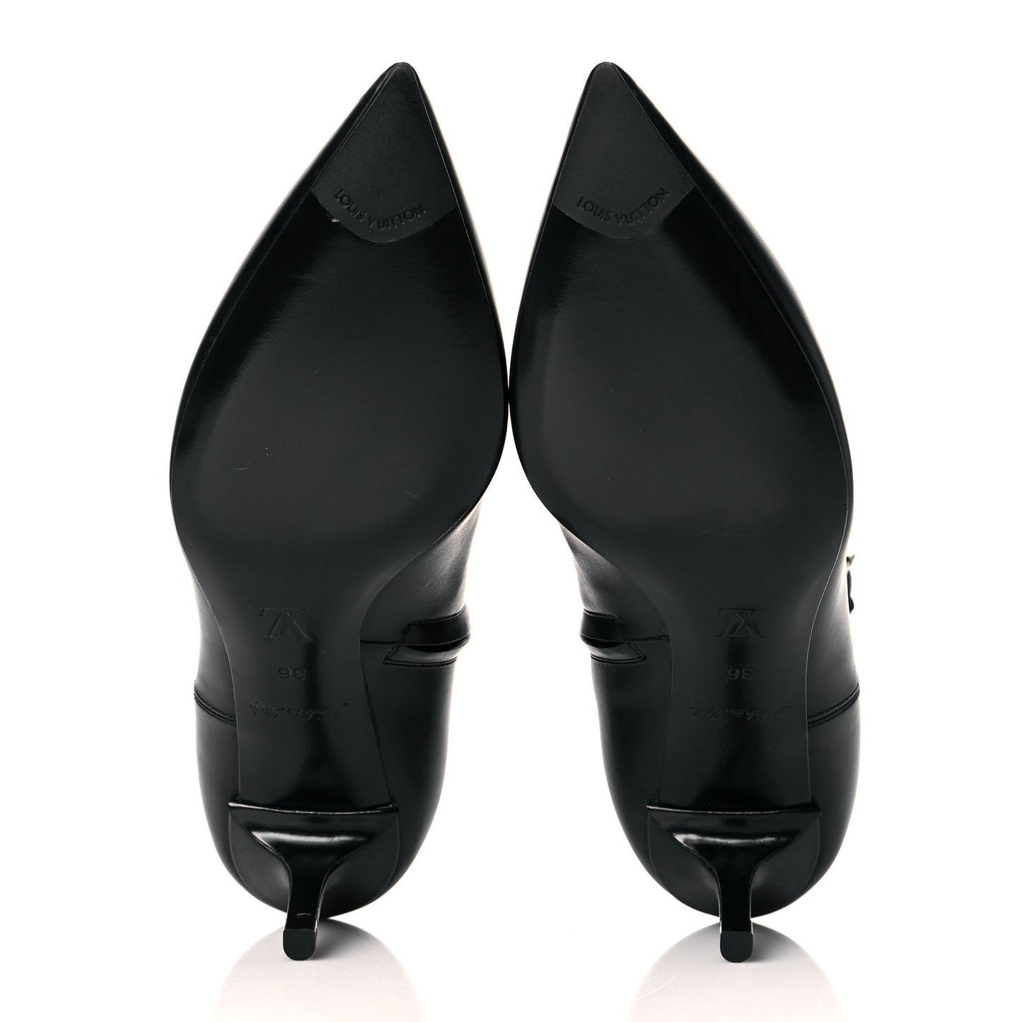 Calfskin Call Back Ankle Boots 36 Black