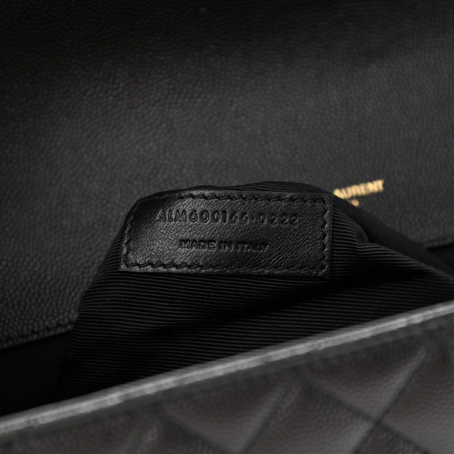 Saint Laurent Grain De Poudre Textured Mixed Matelasse Large Triquilt Monogram Satchel Black 7 of 10