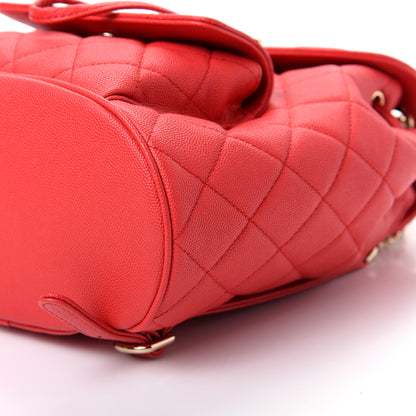 Chanel Caviar Quilted Backpack Red 6 of 8