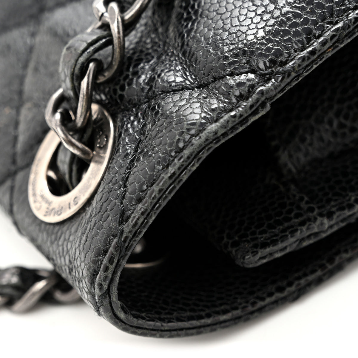 Chanel Crumpled Grained Calfskin Medium CC Crave Flap Black 12 of 15