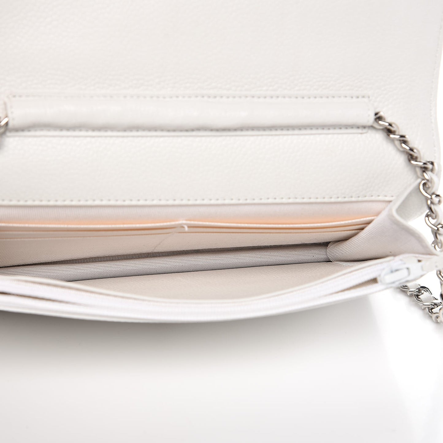 Caviar Timeless CC Wallet on Chain WOC White