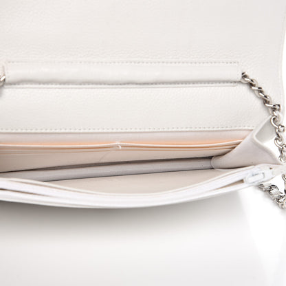 Chanel Caviar Timeless CC Wallet on Chain WOC White 5 of 11