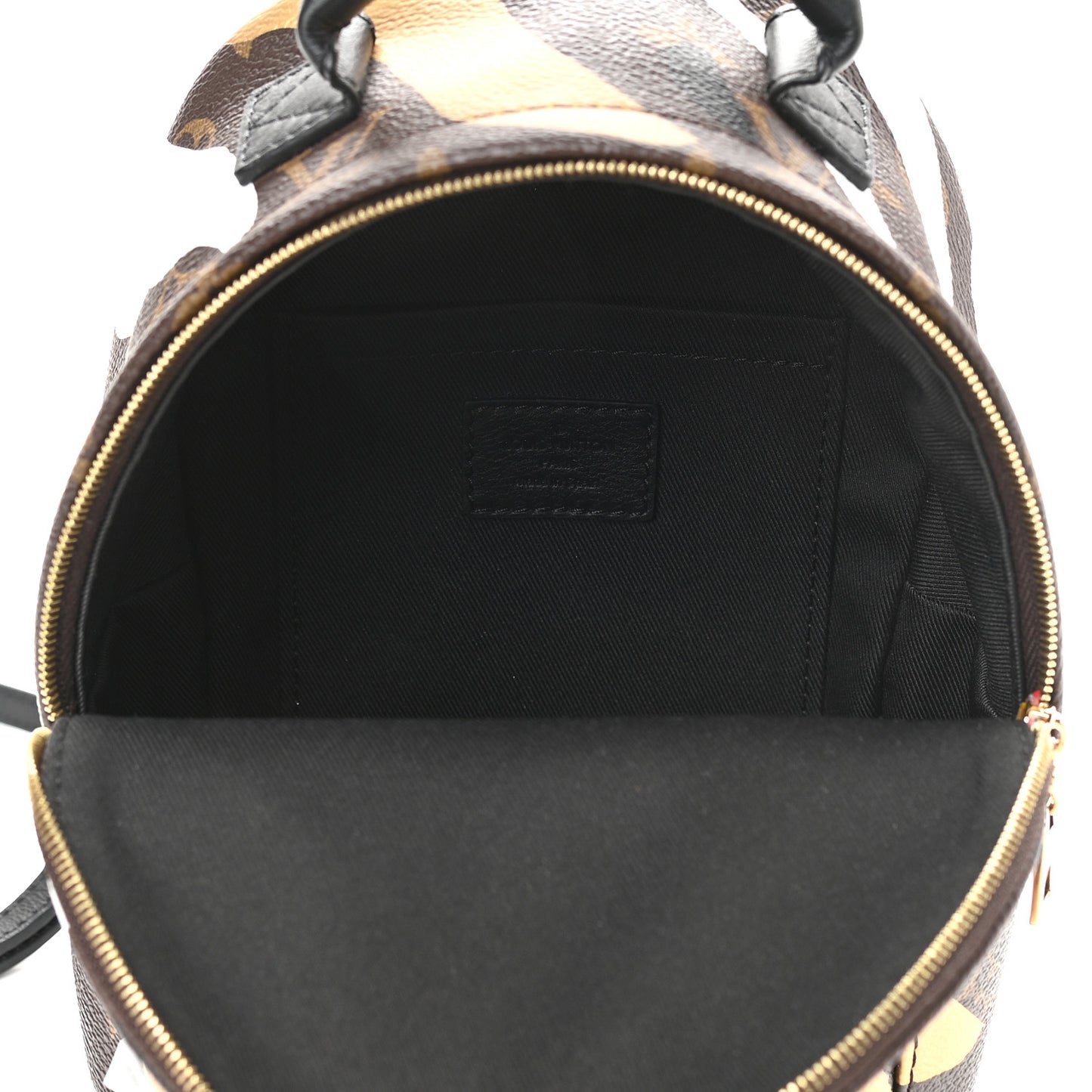 X LOL Monogram Palm Springs Backpack Mini Gold Silver