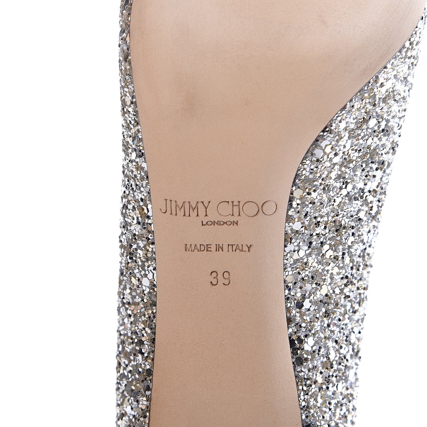 Jimmy Choo Glitter Pointy Toe Romy 85 Pumps 39 Champagne 10 of 11