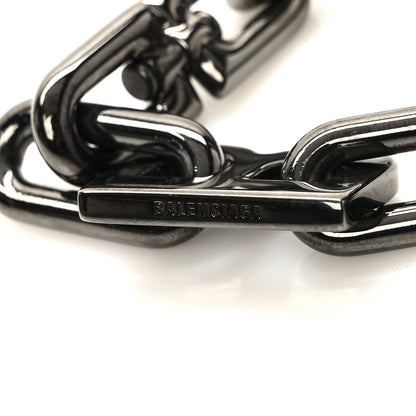Balenciaga Metal B Chain Thin Bracelet M Dark Grey 3 of 4