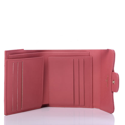 Chanel Metallic Caviar Quilted Compact Flap Wallet Pink 5 of 7