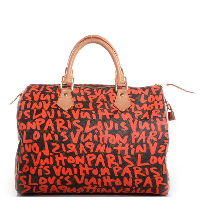 Louis Vuitton Monogram Graffiti Speedy 30 Orange 1 of 7