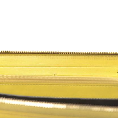 Saint Laurent Patent Calfskin Belle De Jour Zip Around Wallet Yellow 15 of 17