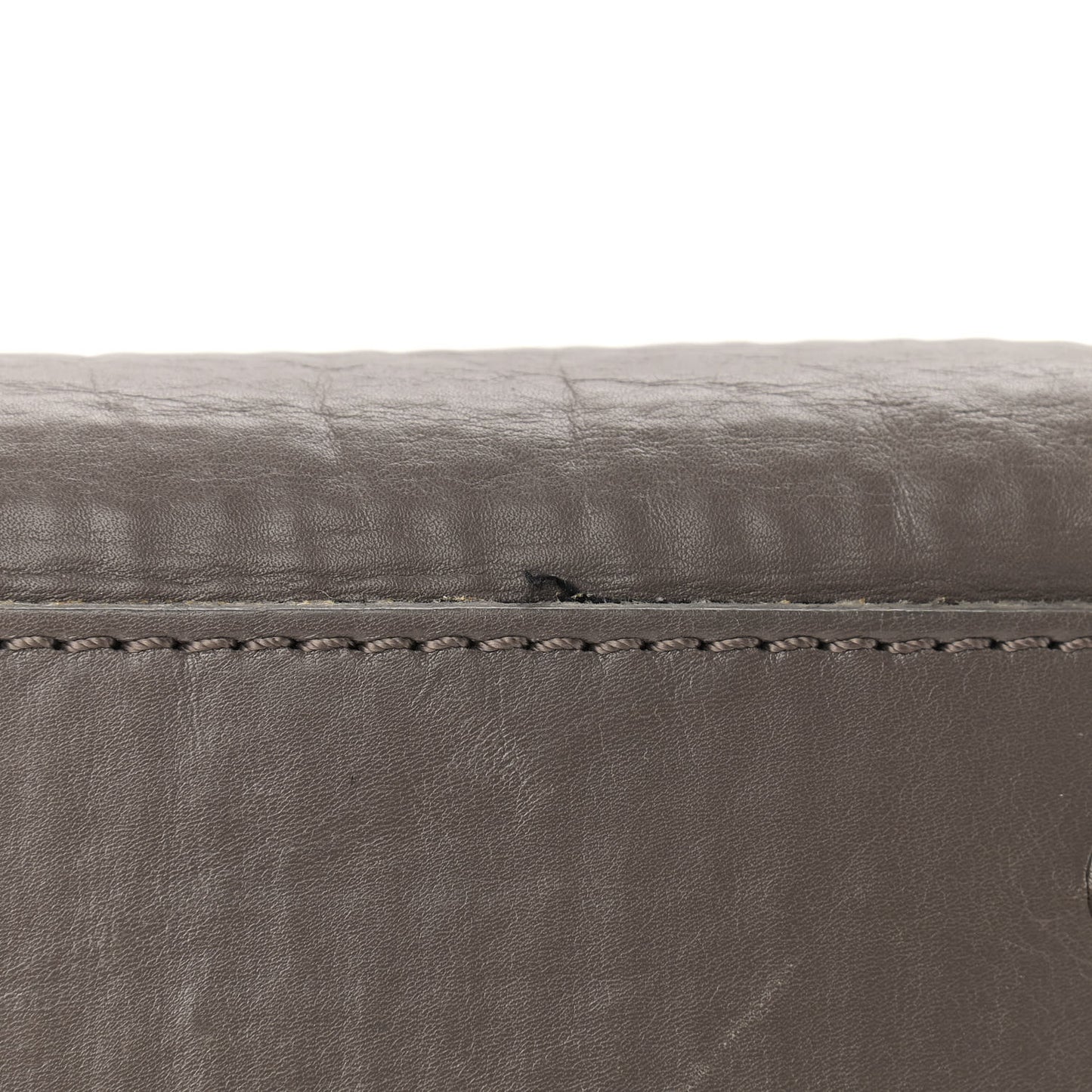 Tweed Calfskin Tweedy Single Flap Grey
