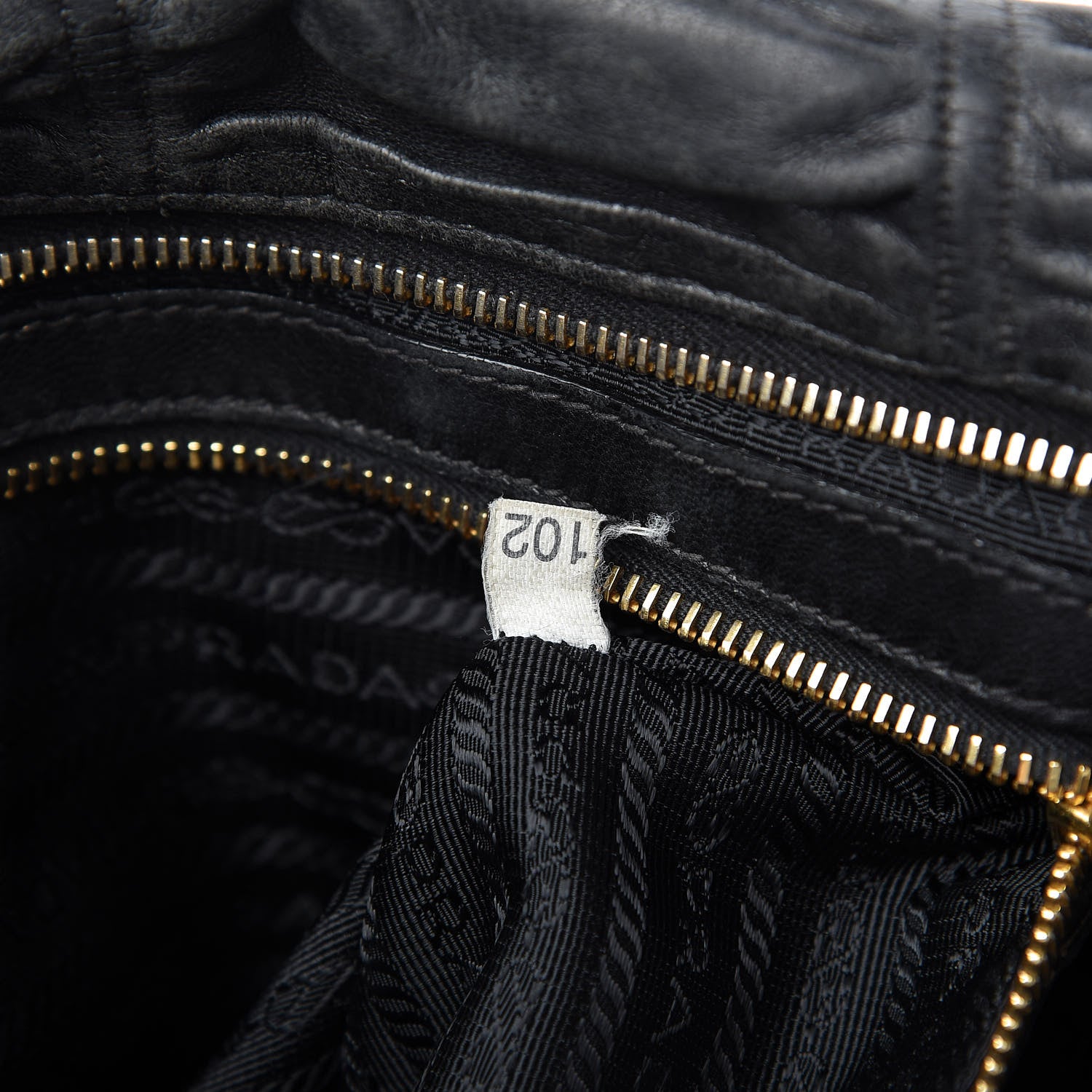 Prada Nappa Gaufre Satchel Black 9 of 13