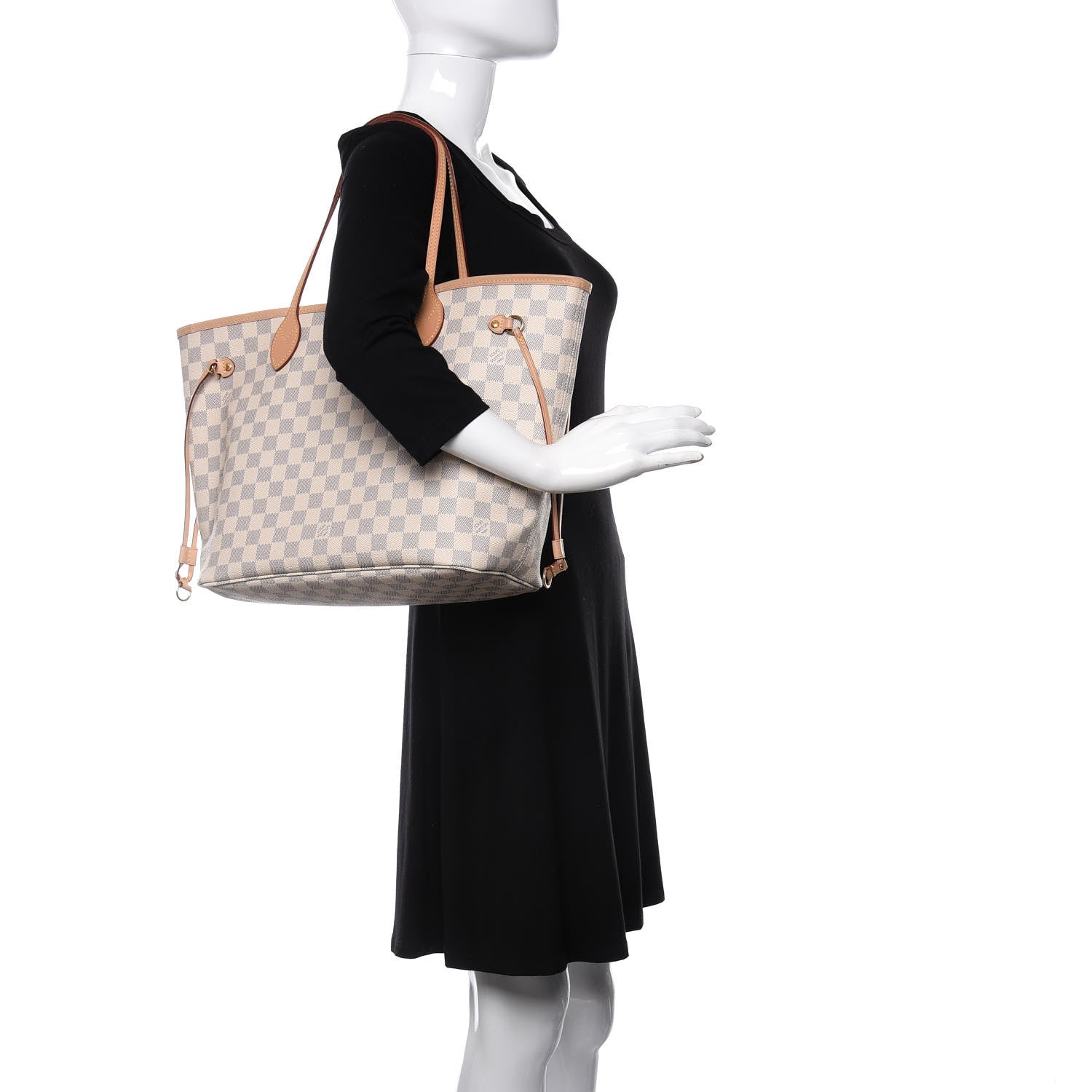 Louis Vuitton Damier Azur Neo Neverfull MM Rose Ballerine 2 of 11