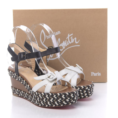 Christian Louboutin Lagoa 70 Platform Sandals 38 White Black 12 of 12