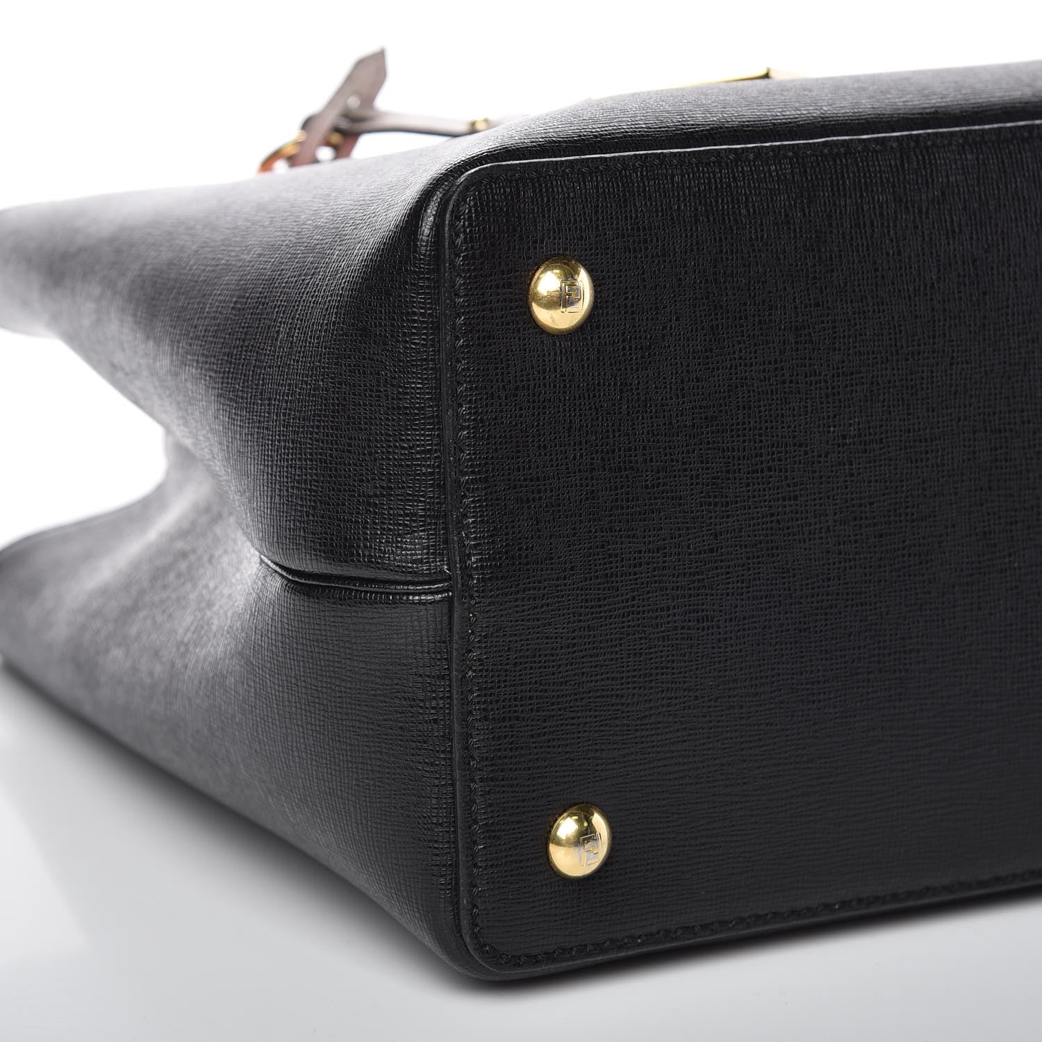 Fendi Vitello Elite Monster Petite 2Jours Tote Multicolor Black Grigio Polvere Multicolor 11 of 11